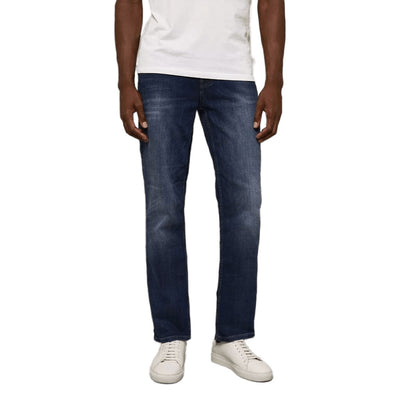 Mid Blue - Front - Burton Mens Straight Jeans