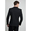 Black - Back - Burton Mens Essential Single-Breasted Slim Suit Jacket