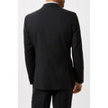 Charcoal - Back - Burton Mens Essential Single-Breasted Slim Suit Jacket