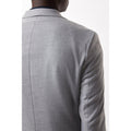 Mid Grey - Pack Shot - Burton Mens Marl Slim Suit Jacket