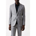 Mid Grey - Close up - Burton Mens Marl Slim Suit Jacket