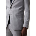 Mid Grey - Side - Burton Mens Marl Slim Suit Jacket
