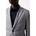 Mid Grey - Lifestyle - Burton Mens Marl Slim Suit Jacket