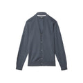 Petrol Blue - Front - Burton Mens Knitted Cotton Cardigan