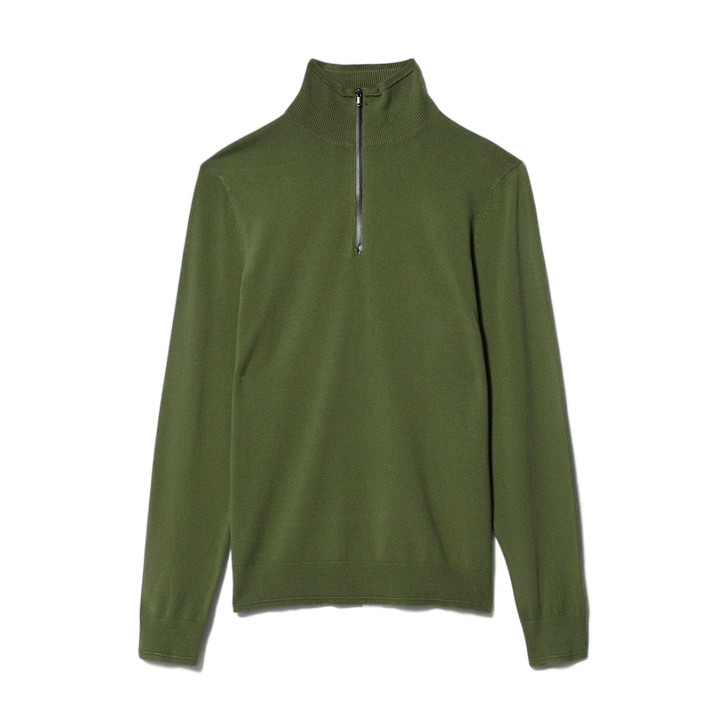 Green - Front - Burton Mens Premium Knitted Funnel Neck Jumper