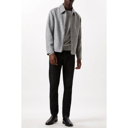 Grey - Pack Shot - Burton Mens Textured Collared Jacket