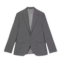 Grey - Front - Burton Mens Grid Checked Skinny Suit Jacket