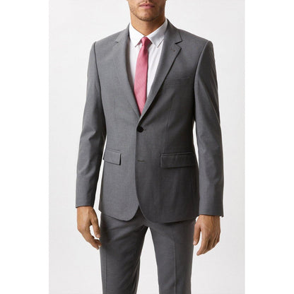 Light Grey - Pack Shot - Burton Mens Essential Slim Suit Jacket