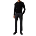Charcoal - Back - Burton Mens Checked Slim Suit Trousers