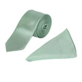 Sage - Front - Burton Mens Tie & Pocket Square Set