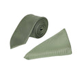 Khaki - Front - Burton Mens Tie & Pocket Square Set