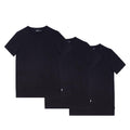 Navy - Front - Burton Mens Crew Neck T-Shirt (Pack of 3)