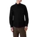 Black - Back - Burton Mens Chest Pocket Long-Sleeved Formal Shirt
