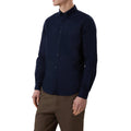 Navy - Back - Burton Mens Chest Pocket Long-Sleeved Formal Shirt