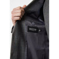Grey-Blue - Lifestyle - Burton Mens Highlight Checked Slim Suit Jacket