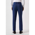 Blue - Back - Burton Mens Birdseye Slim Suit Trousers