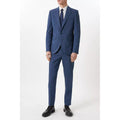 Blue - Close up - Burton Mens Textured Slim Suit Jacket