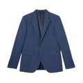 Blue - Front - Burton Mens Textured Slim Suit Jacket