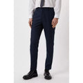 Navy - Lifestyle - Burton Mens Small Scale Check Slim Suit Trousers