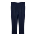 Navy - Front - Burton Mens Small Scale Check Slim Suit Trousers