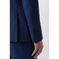 Blue - Pack Shot - Burton Mens Birdseye Slim Suit Jacket
