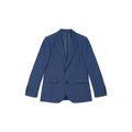 Blue - Front - Burton Mens Birdseye Slim Suit Jacket