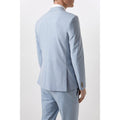 Pale Blue - Back - Burton Mens End On End Single-Breasted Skinny Suit Jacket