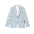 Pale Blue - Front - Burton Mens End On End Single-Breasted Skinny Suit Jacket