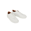 White - Front - Burton Mens Smart Leather Trainers