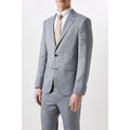 Blue - Close up - Burton Mens Chambray Slim Suit Jacket