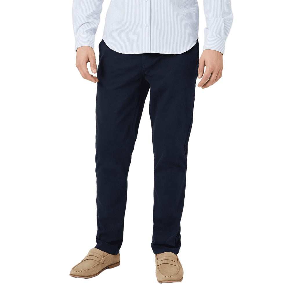 Navy - Front - Burton Mens Slim Chinos