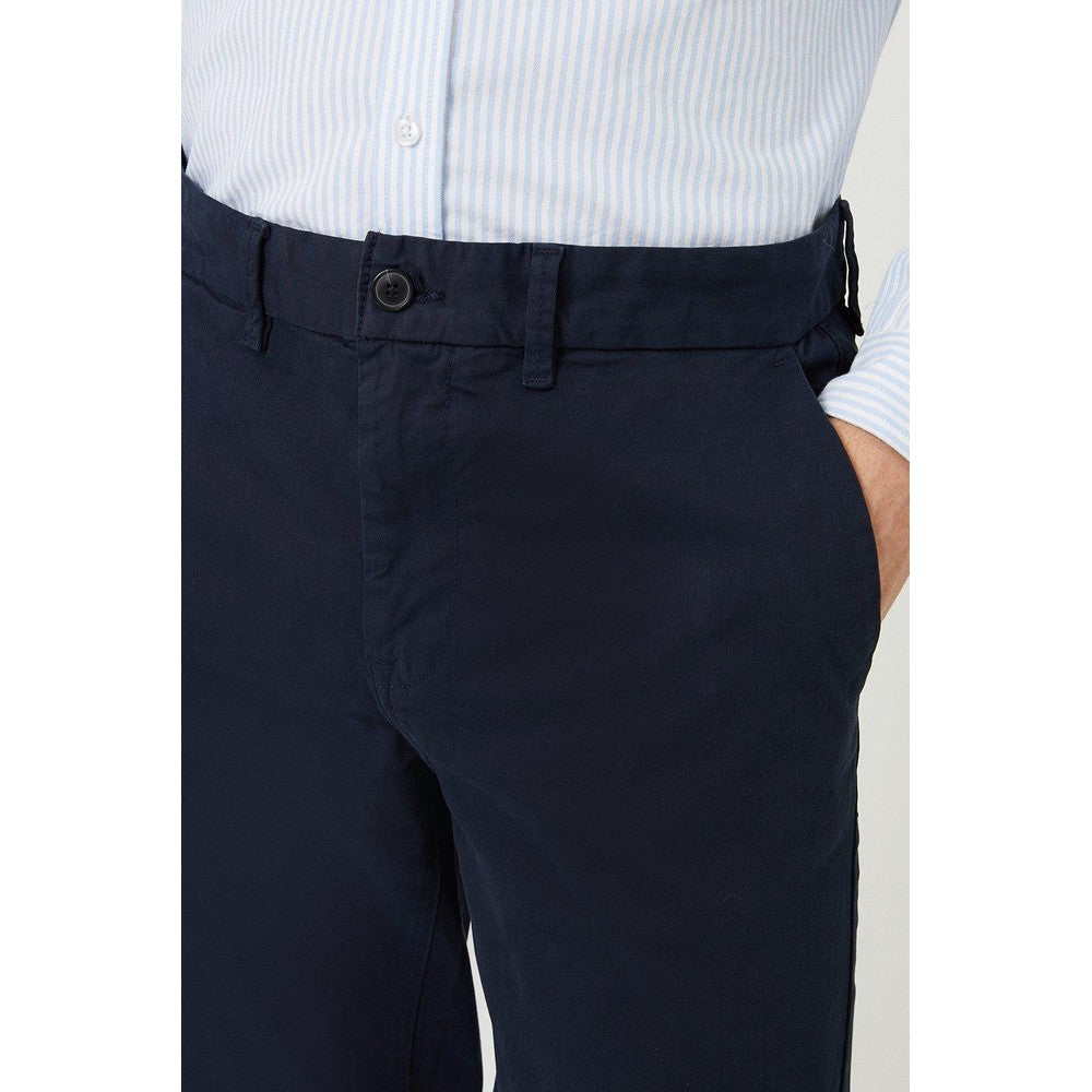 Navy - Side - Burton Mens Slim Chinos