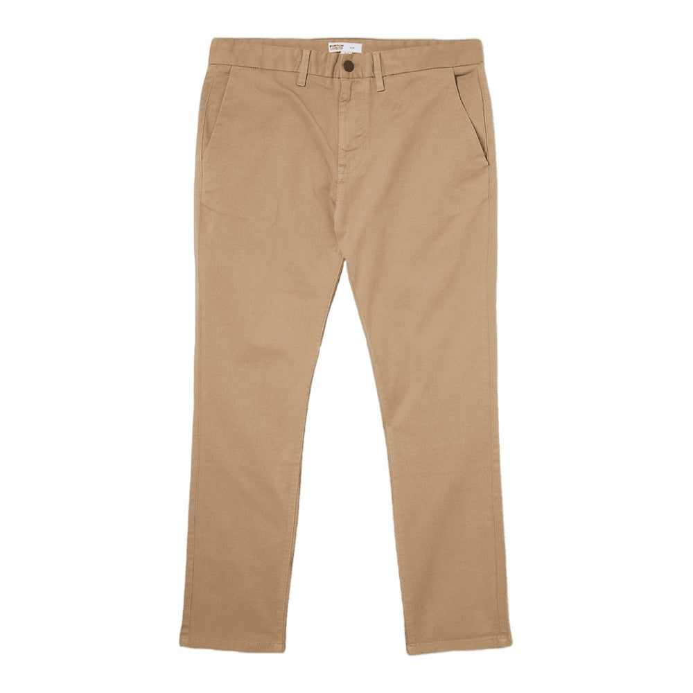 Stone - Front - Burton Mens Slim Chinos