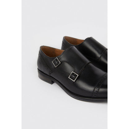 Black - Side - Burton Mens Leather Brogues