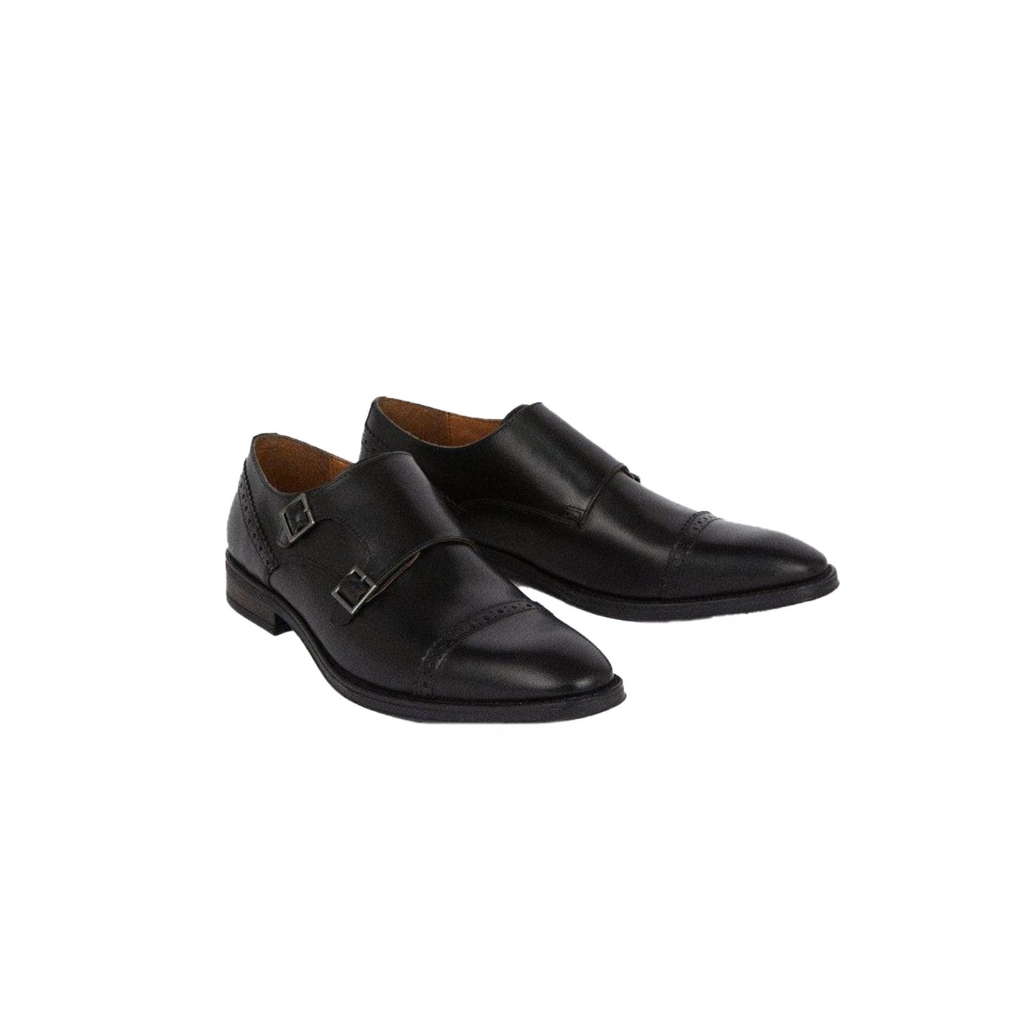 Black - Front - Burton Mens Leather Brogues