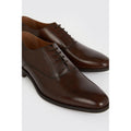 Tan - Side - Burton Mens 1904 Plain Leather Oxford Shoes