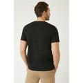 Black - Back - Burton Mens Grandad Collar T-Shirt