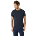 Navy - Front - Burton Mens Grandad Collar T-Shirt