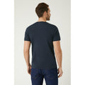Navy - Back - Burton Mens Grandad Collar T-Shirt