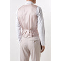 Pink - Back - Burton Mens Slub Slim Waistcoat