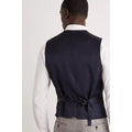 Grey - Back - Burton Mens Pow Checked Skinny Suit Jacket