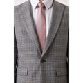Grey - Side - Burton Mens Pow Checked Skinny Suit Jacket