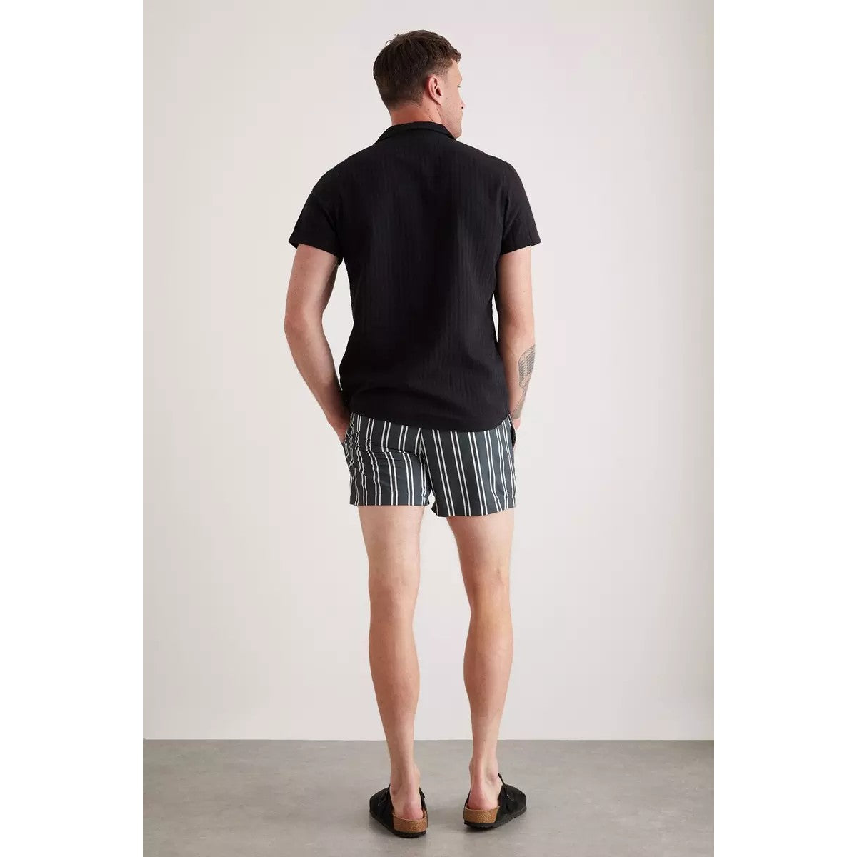 Khaki - Back - Burton Mens Vertical Swim Shorts