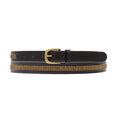 Brown-Diamante - Front - Hy Womens-Ladies Crystal Diamante Leather Belt