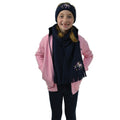 Navy - Back - Little Riders Girls Unicorn Headband And Scarf Set