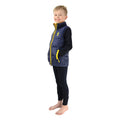 Navy-Yellow - Side - Little Rider Boys Lancelot Padded Gilet