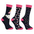 Multicoloured - Front - Little Rider Kids-Childrens Little Unicorn Socks (3 Pairs)