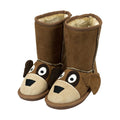 Brown - Front - LazyOne Childrens-Kids Dog Toasty Toez Slippers