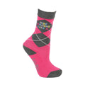 Grey-Pink - Front - Little Rider Childrens-Kids Merry Go Round Socks (Pack of 3)