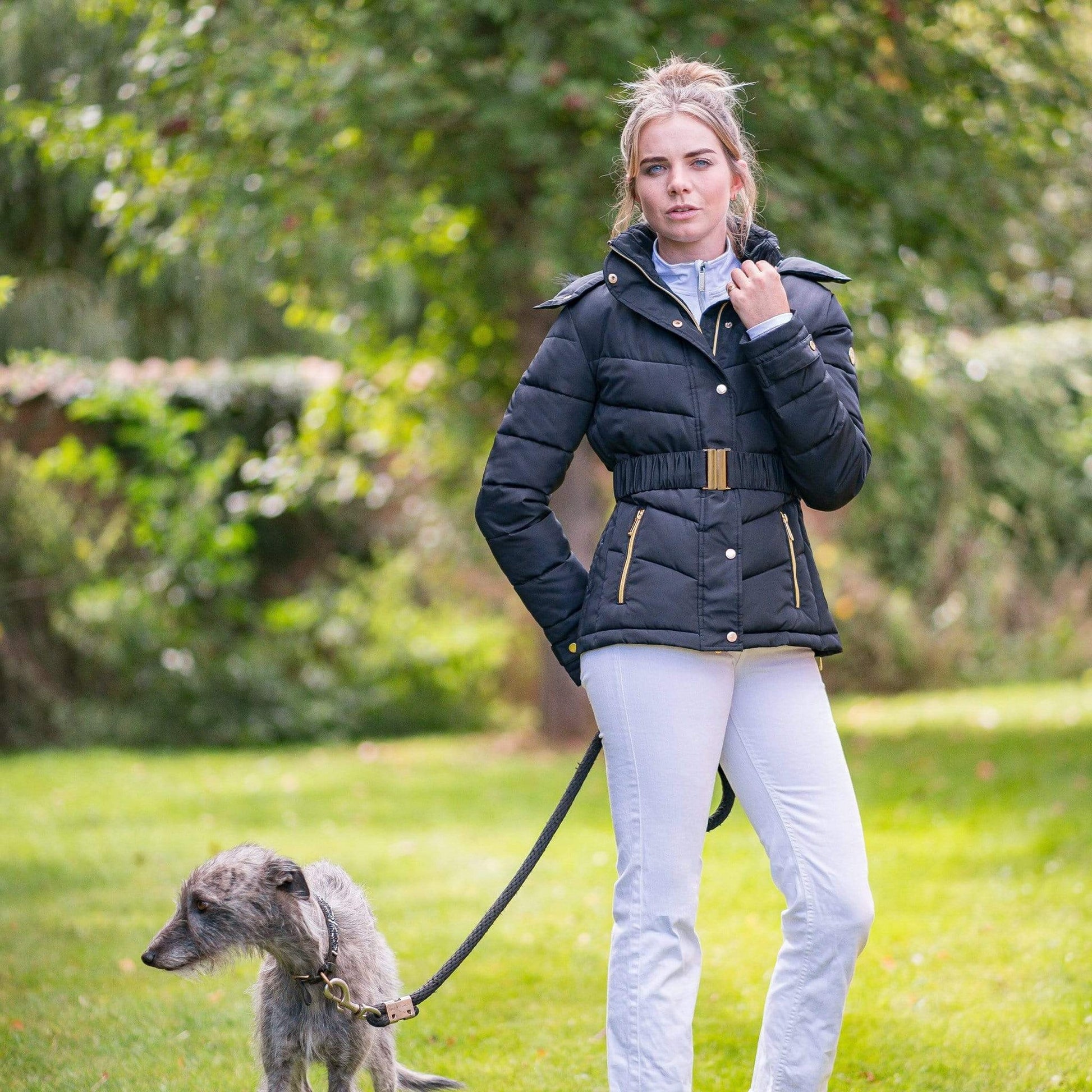 Black - Back - Coldstream Womens-Ladies Cornhill Quilted Coat